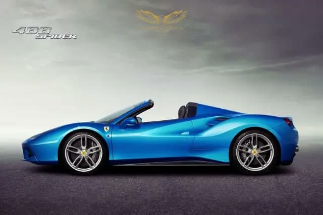 Rent a 2021 Ferrari 488 Spider in Dubai — Open-top twin-turbo perfection.