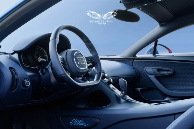 Bugatti Chiron Interior - Luxury car rental