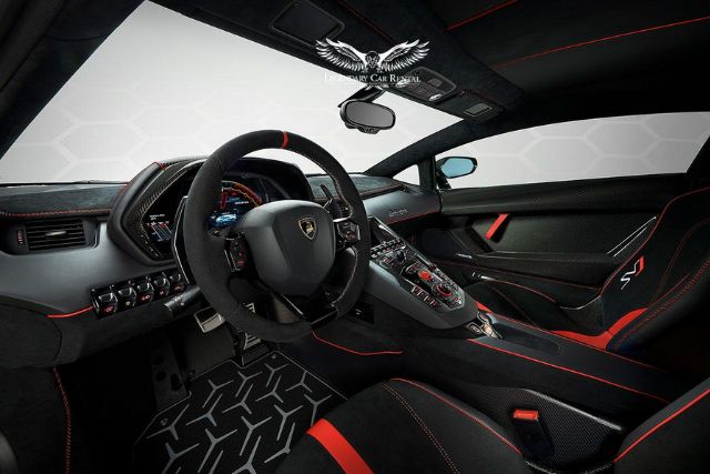 Interior - Lamborghini Aventador for Rent Dubai