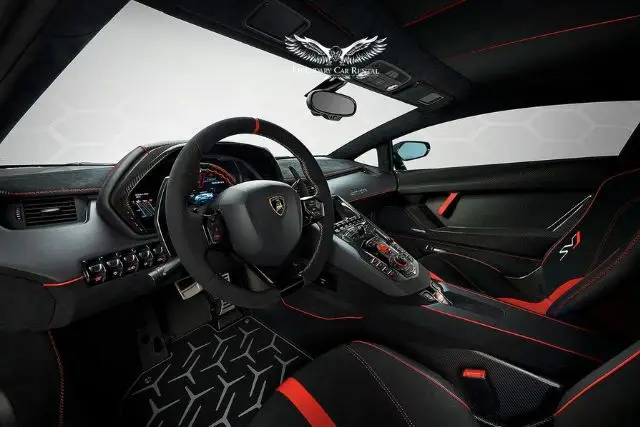 Interior - Lamborghini Aventador for Rent Dubai