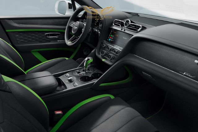 Interior of Bentley Bentayga - Luxury car rental dubai